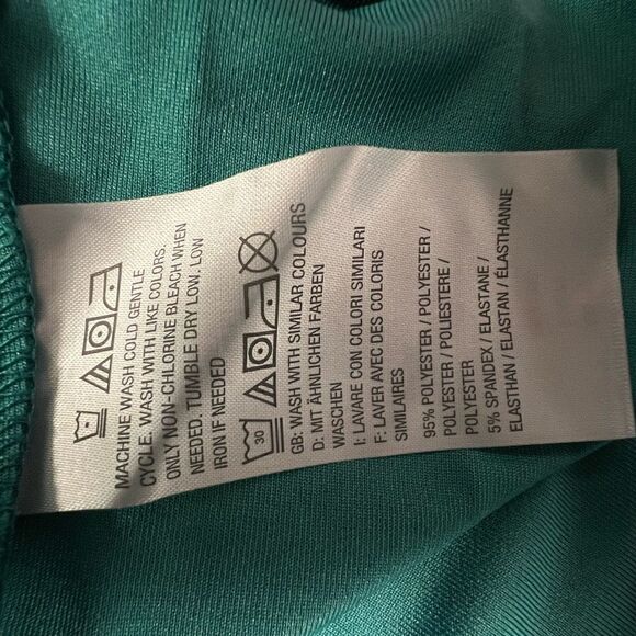 NWOT IssacMizeahive Long Swing Dress w/Ruffle Hem Sz 2XP Teal Green - Picture 8 of 10